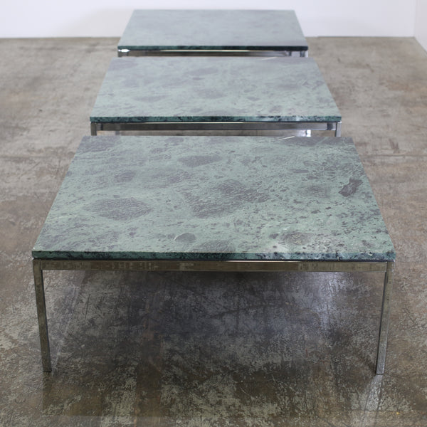 Florence Knoll Coffee Table with Verde Alpi Marble Top