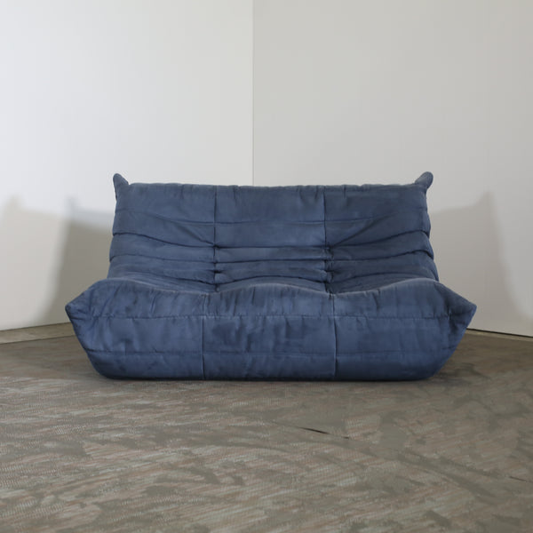 Ligne Roset Two Seater Blue Togo by Michel Ducaroy