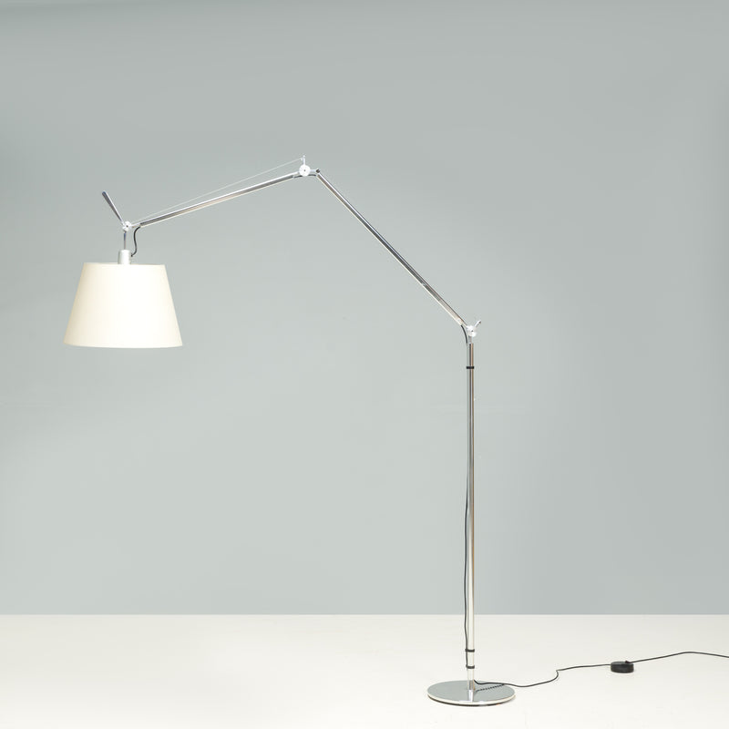 Artemide by Michele De Lucchi and Giancarlo Fassina Tolomeo Mega Silver & Cream Floor Lamp