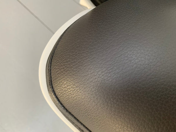 B&B Italia Almora Lounge Armchair & Footrest - In Merino & Grey Leather @ REHAUS