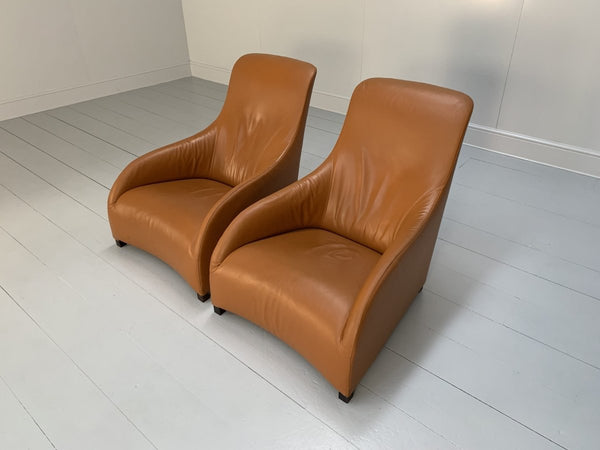 B&B Italia Armchairs - Maxalto Kalos 9750 - In Tan Brown Alfa Leather @ REHAUS