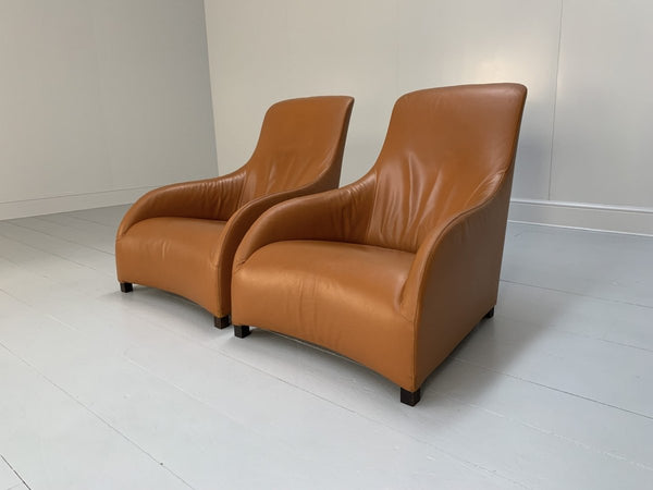 B&B Italia Armchairs - Maxalto Kalos 9750 - In Tan Brown Alfa Leather @ REHAUS