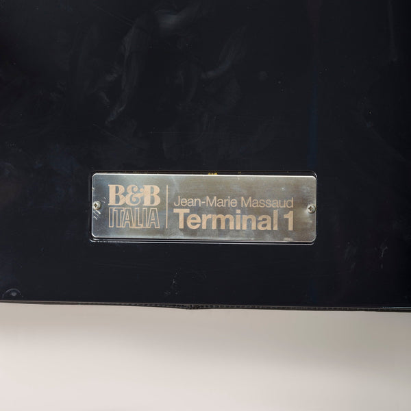 B&B Italia Black Leather Terminal 1 Chaise Longue Armchair by Jean - Marie Massaud - REHAUS - B&B Italia