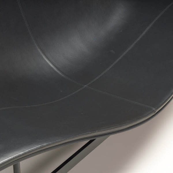 B&B Italia Black Leather Terminal 1 Chaise Longue Armchair by Jean - Marie Massaud - REHAUS - B&B Italia