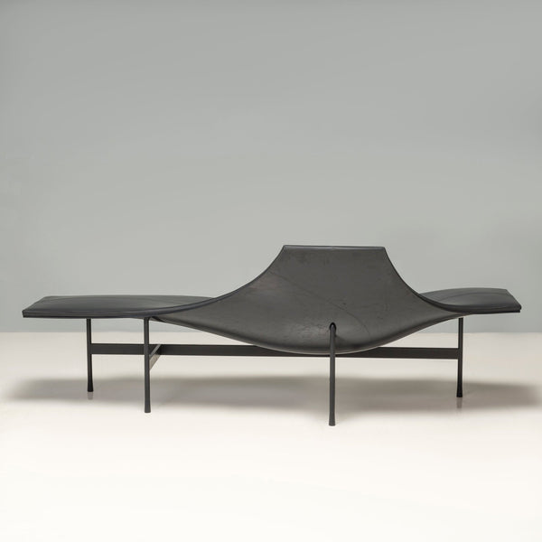 B&B Italia Black Leather Terminal 1 Chaise Longue Armchair by Jean - Marie Massaud - REHAUS - B&B Italia