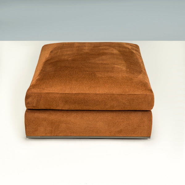 B&B Italia by Antonio Citterio Brown Velvet Richard Ottoman - REHAUS - B&B Italia