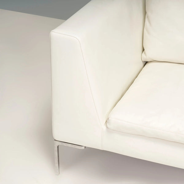 B&B Italia by Antonio Citterio Ivory Cream Leather Charles Corner Sofa - REHAUS - Antonio Citterio