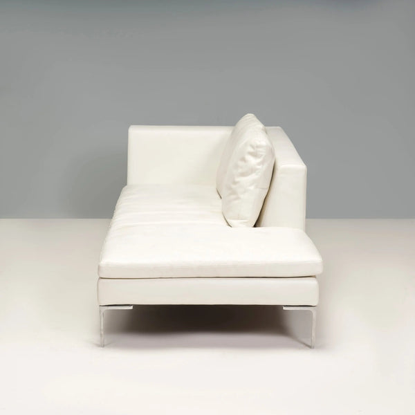 B&B Italia by Antonio Citterio Ivory Cream Leather Charles Corner Sofa - REHAUS - Antonio Citterio