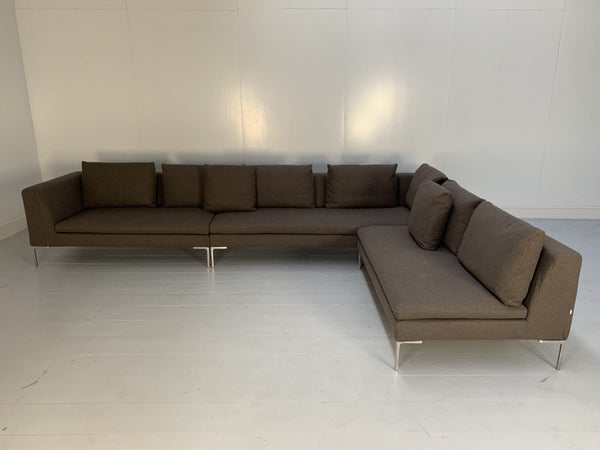 B&B Italia Charles L - Shape Sectional Sofa - In Beige Serra Cashmere @ REHAUS