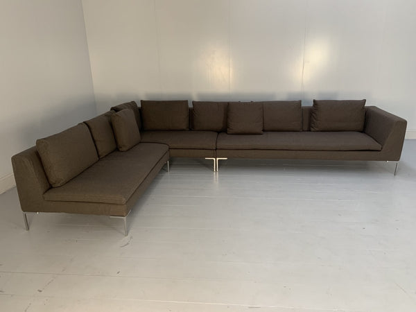B&B Italia Charles L - Shape Sectional Sofa - In Beige Serra Cashmere @ REHAUS