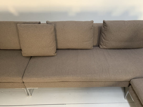 B&B Italia Charles L - Shape Sectional Sofa - In Beige Serra Cashmere @ REHAUS