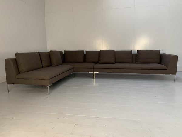 B&B Italia Charles L - Shape Sectional Sofa - In Beige Serra Cashmere @ REHAUS