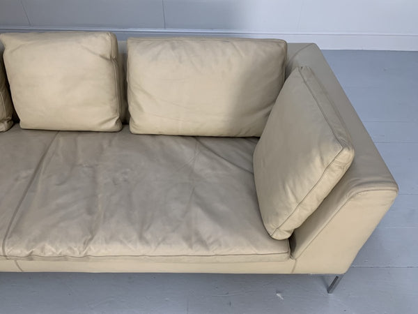B&B Italia Charles L - Shape Sofa - In Cream Koto Leather @ REHAUS