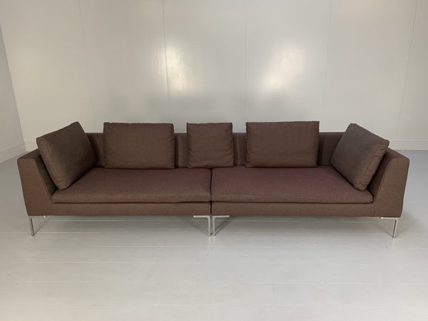B&B Italia Charles Sofa - 4 - Seat Sectional - In Purple Wool @ REHAUS