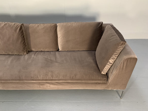 B&B Italia Charles Sofa - L - Shape Sectional - In Soft Pink Velvet @ REHAUS