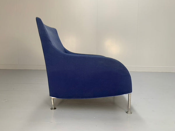 B&B Italia Florence Armchair - In Mid Blue Fabric @ REHAUS