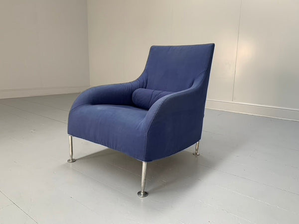 B&B Italia Florence Armchair - In Mid Blue Fabric @ REHAUS