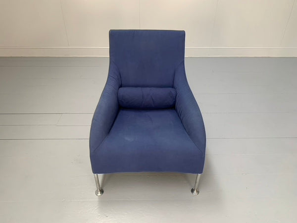 B&B Italia Florence Armchair - In Mid Blue Fabric @ REHAUS