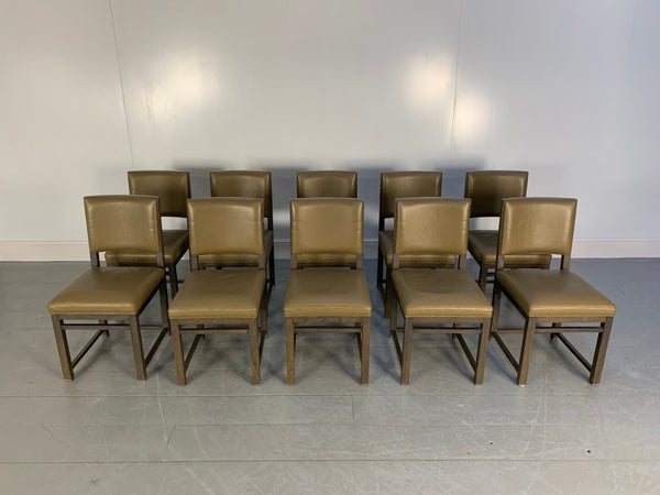 B&B Italia Max Dining Table & 10 Maxalto Dining Chairs in Grey Oak & Leather @ REHAUS