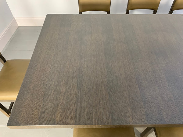 B&B Italia Max Dining Table & 10 Maxalto Dining Chairs in Grey Oak & Leather @ REHAUS