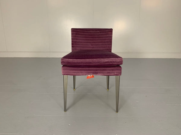 B&B Italia Maxalto Eunice Occasional Chair - In Purple Stripe - Velvet @ REHAUS