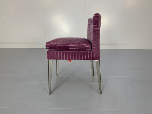 B&B Italia Maxalto Eunice Occasional Chair - In Purple Stripe - Velvet @ REHAUS