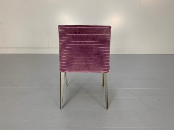 B&B Italia Maxalto Eunice Occasional Chair - In Purple Stripe - Velvet @ REHAUS