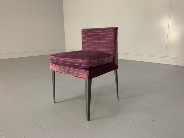 B&B Italia Maxalto Eunice Occasional Chair - In Purple Stripe - Velvet @ REHAUS