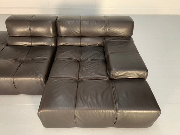 B&B Italia Tufty Time L - Shape Sofa - In Brown Leather @ REHAUS