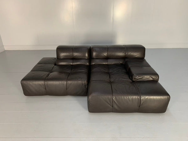 B&B Italia Tufty Time L - Shape Sofa - In Brown Leather @ REHAUS