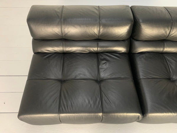 B&B Italia Tufty Time Sofa - In Black Leather @ REHAUS