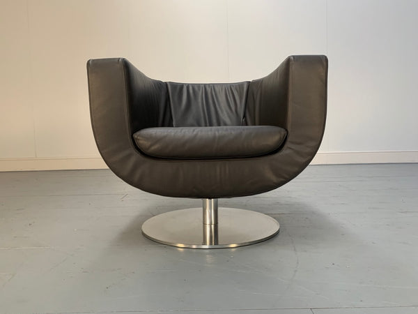 B&B Italia Tulip Armchair - In Dark Brown Gamma Leather @ REHAUS