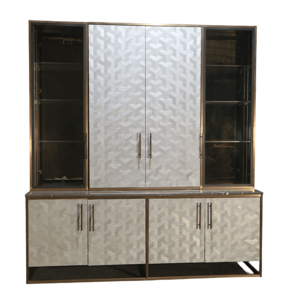 Bespoke Glass & Marble Top Cabinet @ REHAUS