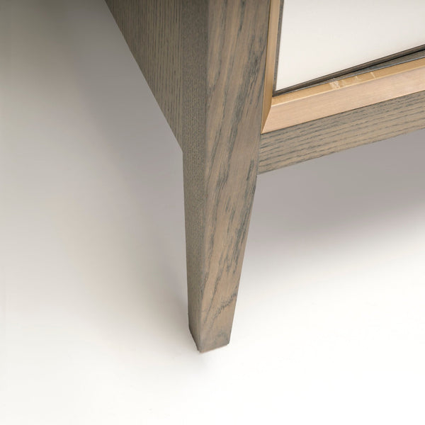 Bespoke Media Cabinet With Hand Painted Oriental Silk Print - REHAUS - Bespoke