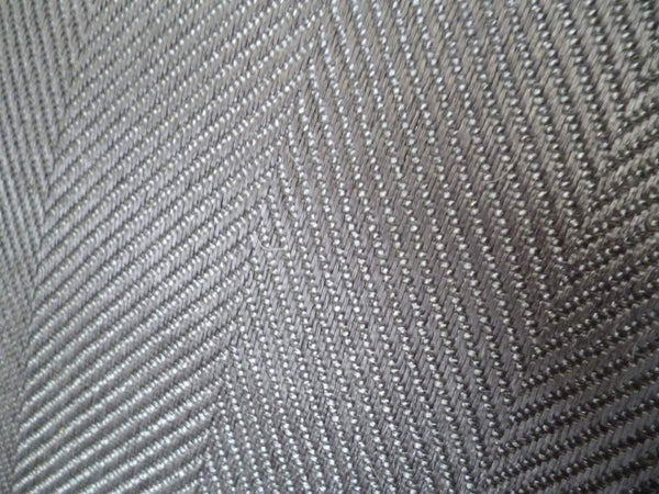 Bespoke Scroll - Arm 2.5 - Seat Sofa in Romo Zinc Herringbone Fabric @ REHAUS