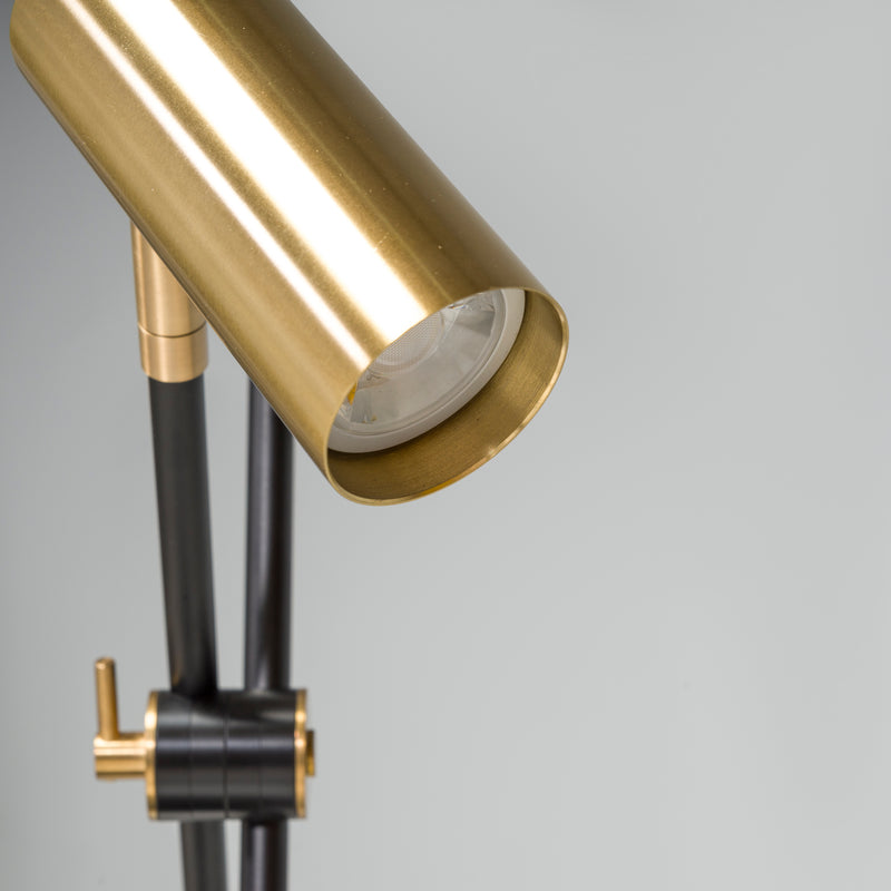 Lektor by Rubn Black and Brass LED Desk Table Lamp
