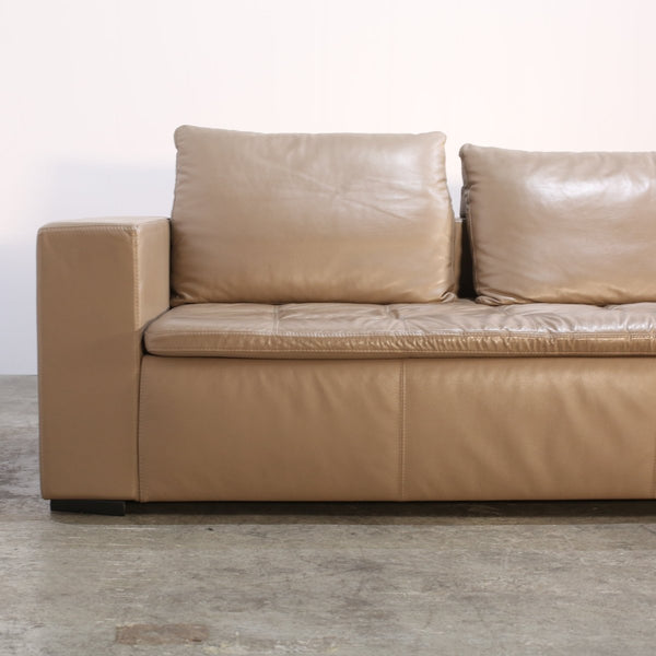 BoConcept Beige Leather Mezzo Sofa @ REHAUS