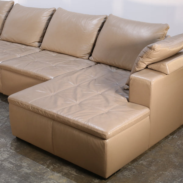 BoConcept Beige Leather Mezzo Sofa @ REHAUS