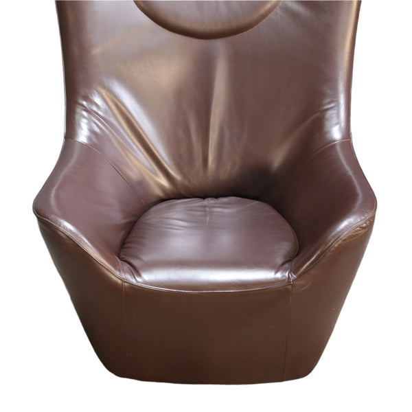 Brown Leather Wingback Chair by Tom Dixon @ REHAUS