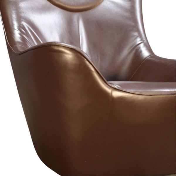 Brown Leather Wingback Chair by Tom Dixon @ REHAUS