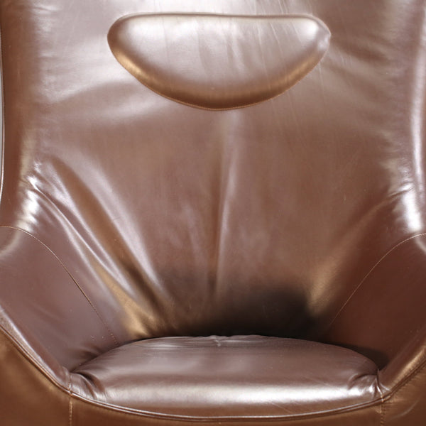 Brown Leather Wingback Chair by Tom Dixon @ REHAUS