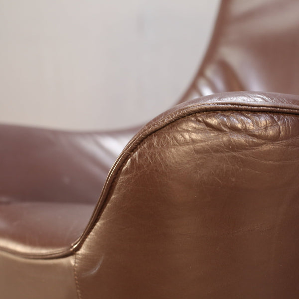 Brown Leather Wingback Chair by Tom Dixon @ REHAUS