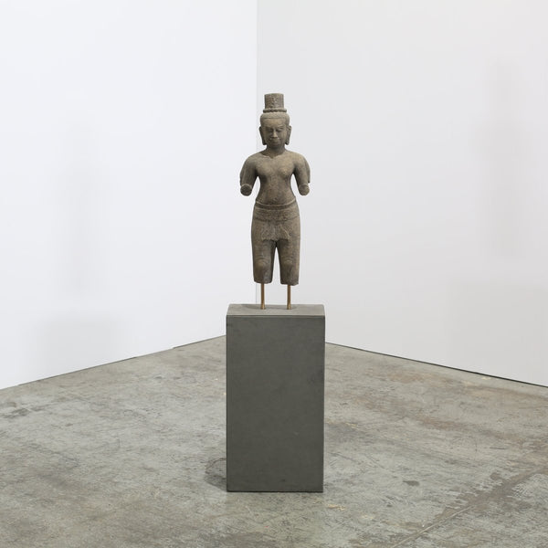 Cambodian Stone Statue on Plinth @ REHAUS