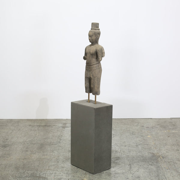 Cambodian Stone Statue on Plinth @ REHAUS