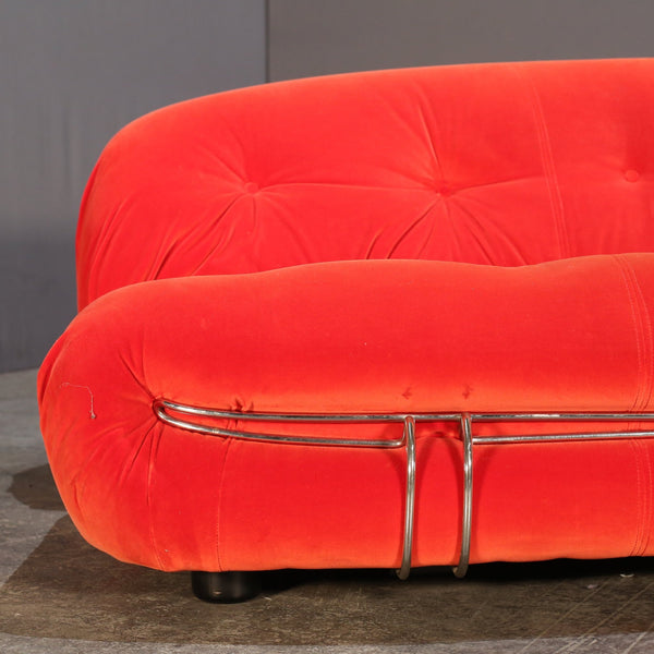 Cassina Soriana Three Seater Sofa and Ottoman by Afra & Tobia Scarpa @ REHAUS