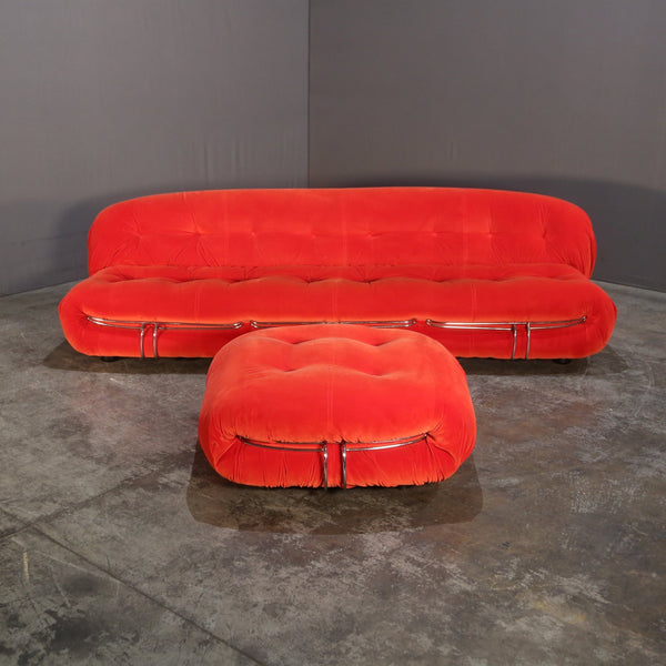 Cassina Soriana Three Seater Sofa and Ottoman by Afra & Tobia Scarpa @ REHAUS