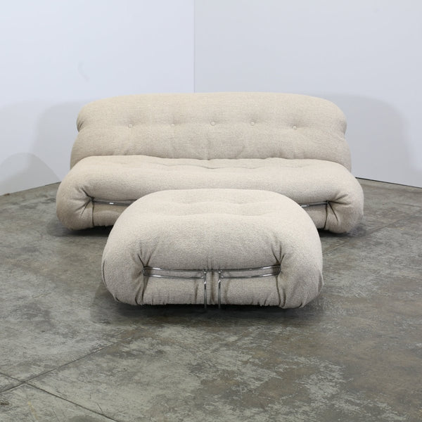 Cassina Soriana Two Seater Sofa and Ottoman by Afra & Tobia Scarpa @ REHAUS