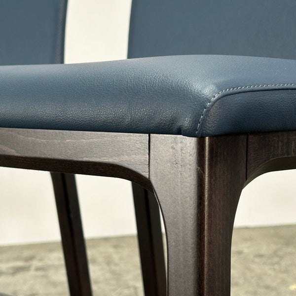 Cattelan Italia Arcadia Blue Leather Bar Stools by Paolo Cattelan, Set of Four @ REHAUS