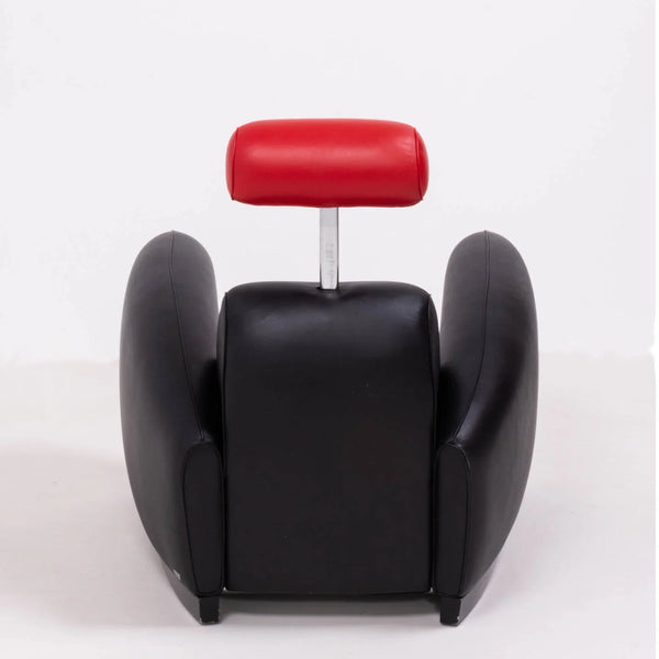De Sede by Franz Romero DS - 57 Black and Red Leather Armchair - REHAUS - Franz Romero