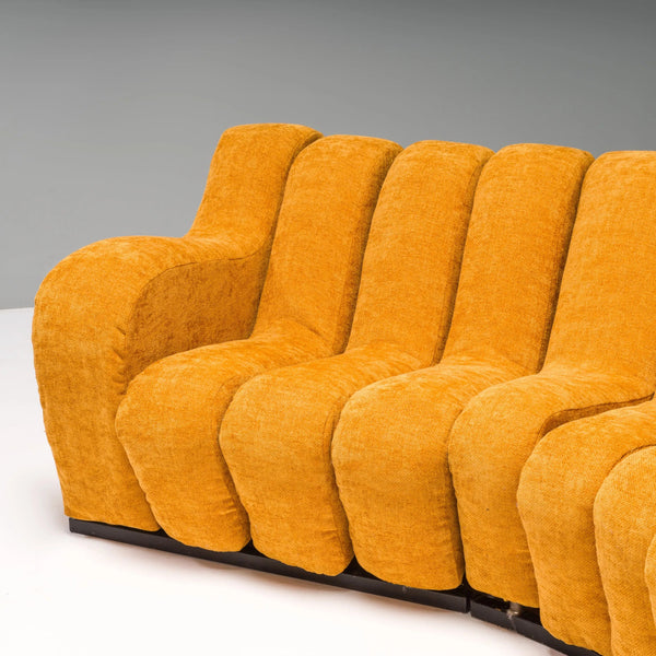 De Sede DS - 600 'Non - Stop' Snake Orange Fabric Infinity Sofa - REHAUS - U. Berger, Eleonora Peduzzi Riva, H. Ulrich and K. Vogt